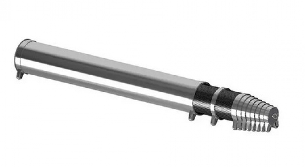 Teleskopbelüftungsrohr DN 300 mit unperforiertem erstem Meter und teleskopischer Länge von 2,2 bis 9,7 Metern im Flachlager